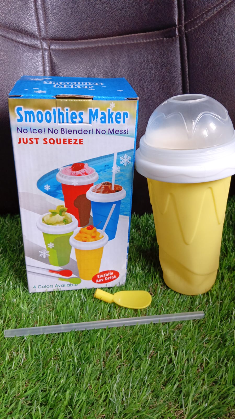 Smoothies Maker Cup, Magic Quick Frozen Smoothies Cup Cooling Cup Double Layer Squeeze Cup Slushy Maker (1 Pc) Smoothies Maker Cup, Magic Quick Frozen Smoothies Cup Cooling Cup Double Layer Squeeze Cup Slushy Maker (1 Pc)